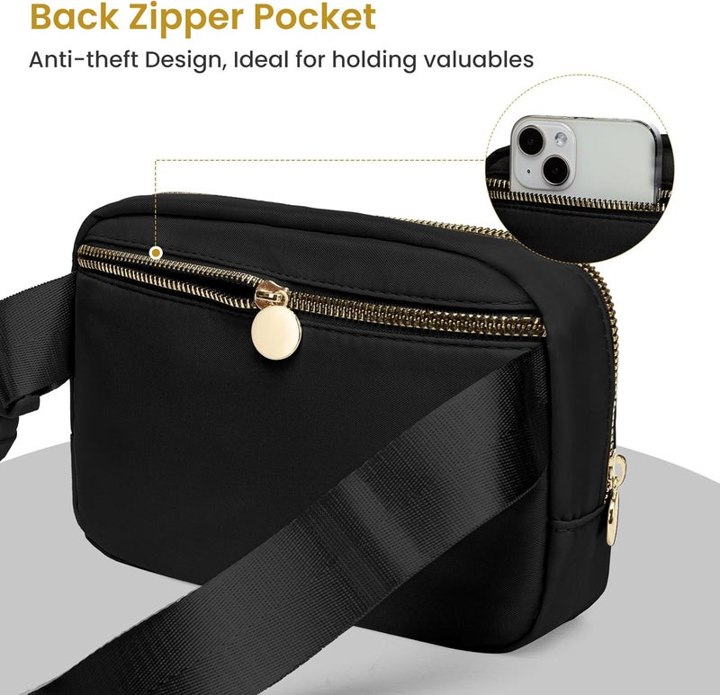 YQE Birthday Gifts for 8 9 10 11 12 13 14 15 Year Old Girls, Personalized Fanny Pack Crossbody Bags with Initial Letter, Belt Bag for Teen Girls Travel Essentials Cute Trendy Stuff (Black,Q) - Image 4